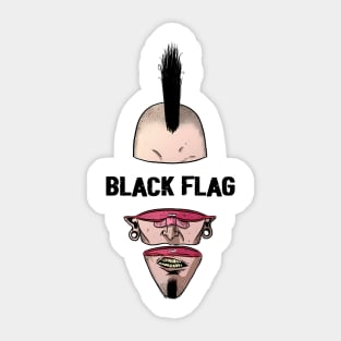 Punk Man Black Flag Sticker